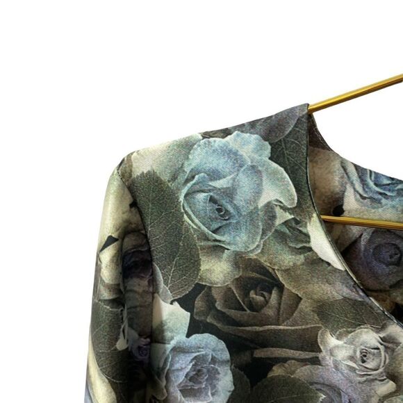 Emma Cook Rose Print Silk Blend Tunic Top Size 8 - Picture 4 of 7